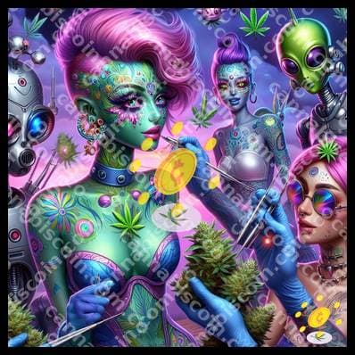 Intergalactic yerba at space party