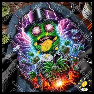 Psychedelic bud in the experiment