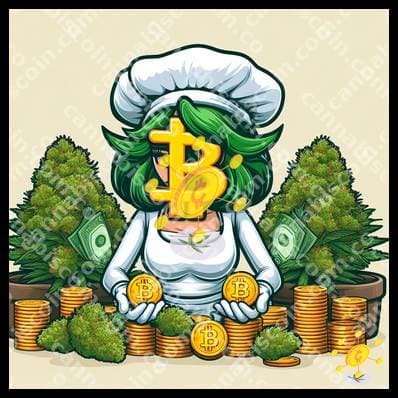 Harvest of weed in the kitchen