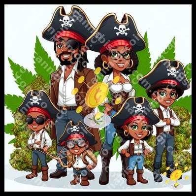 Ganyas in the cannabis pirate adventure