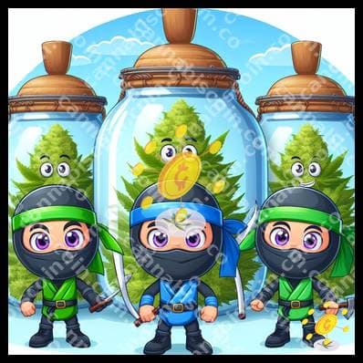 Little Bow in the Cannabis Ninja Battle